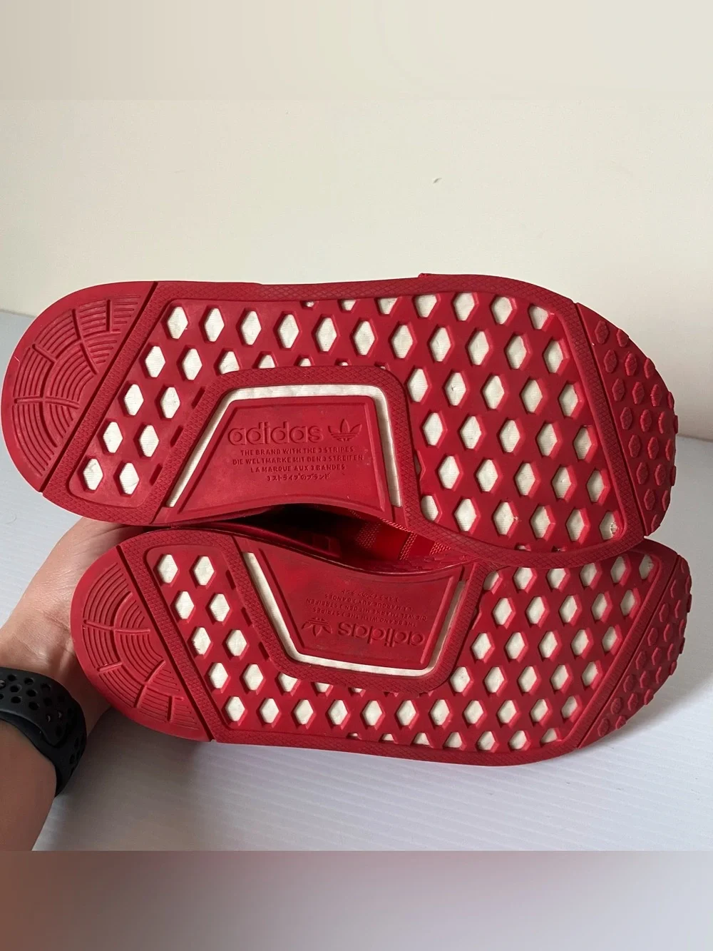 Adidas NMD_R1 'Triple Red' / 'Scarlet' Low Top Athletic Sneakers size 4 - Picture 8 of 8